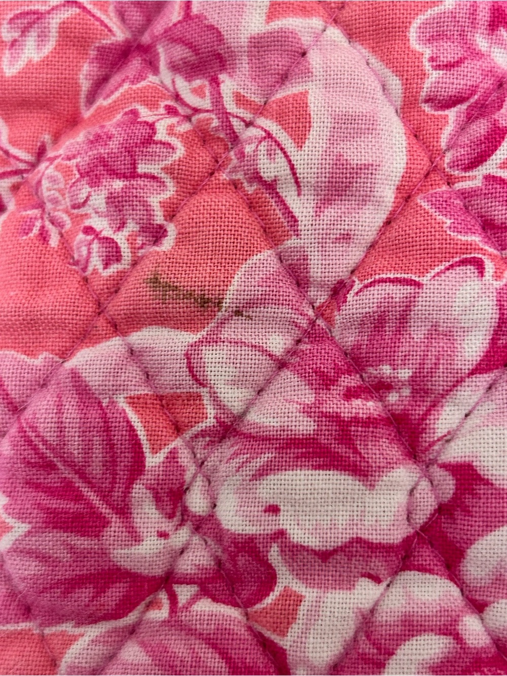 Vera Bradley retired pink "Hope Toile" quilted shoulder tote bag - Picture 7 of 13